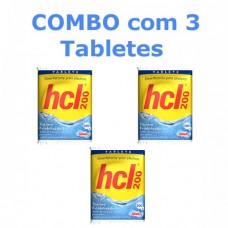 Combo Cloro em Tablete Hcl HidroAll 200g com 3 Unidades